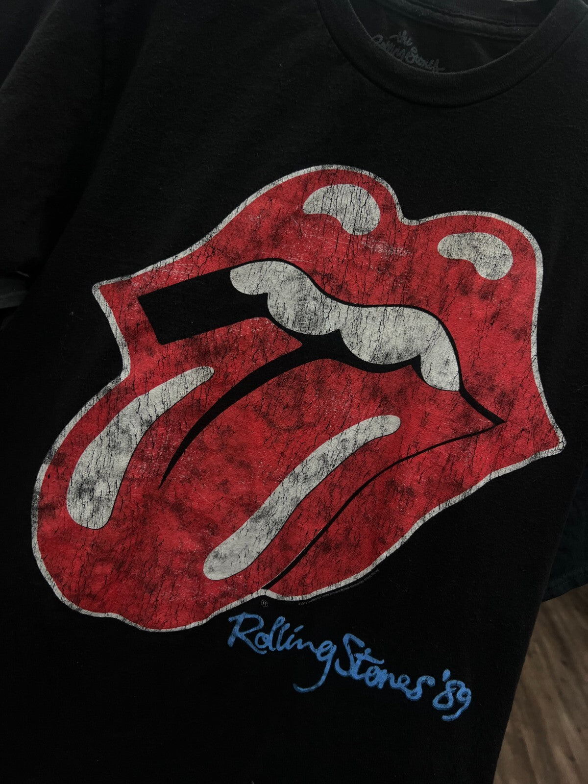Vintage Rolling Stones 2013 Red Lips & Tongue T-Shirt Men’s Medium Black Tee