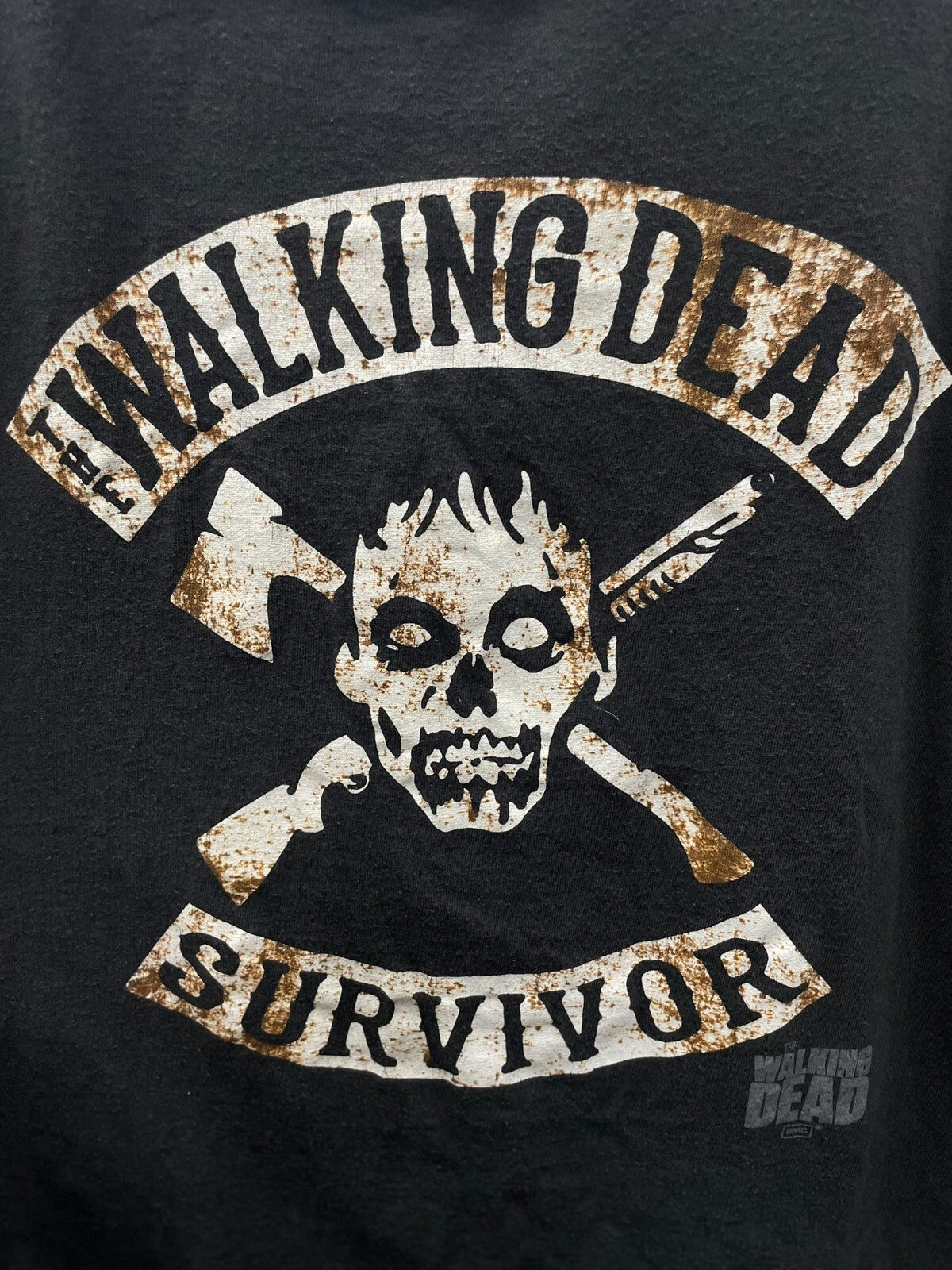 Walking Dead Survivor T-Shirt Sz XL Zombie Horror AMC Graphic Tee Jerzees Black