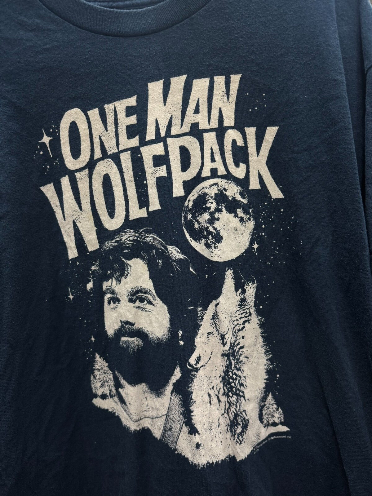 Vintage One Man Wolfpack T-Shirt XL Hangover Movie Ripple Junction Blue Tee