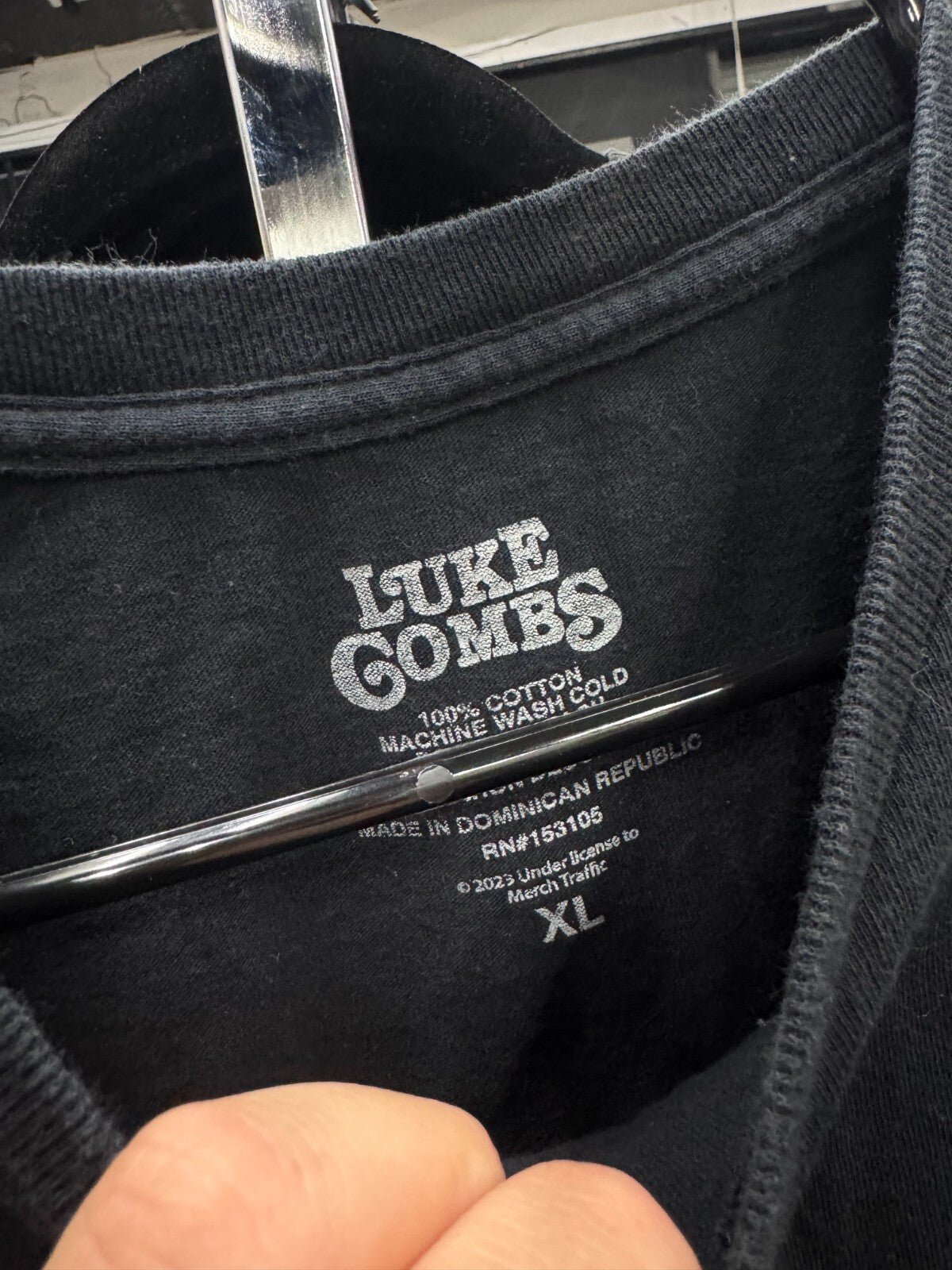 Luke Combs 2023 World Tour Shirt Vintage Country Concert Tee Men’s XL Black Blue