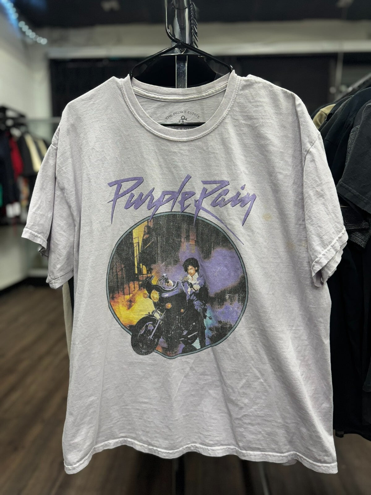Vintage Prince Purple Rain Graphic Tee XL Gray T-Shirt The Prince Estate Music