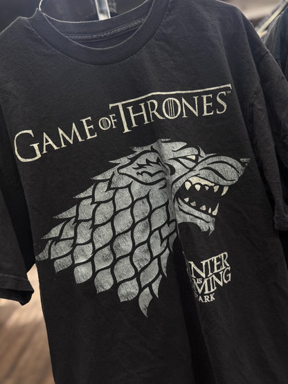 Game of Thrones Stark Winter Is Coming T-Shirt Men’s XL Black HBO Tee