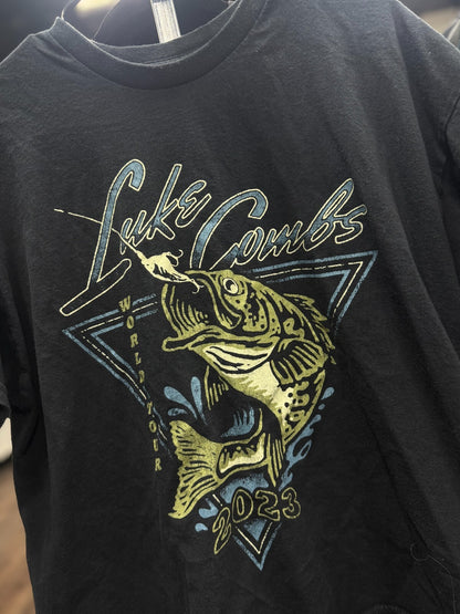Luke Combs 2023 World Tour Shirt Vintage Country Concert Tee Men’s XL Black Blue