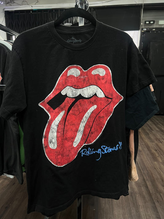 Vintage Rolling Stones 2013 Red Lips & Tongue T-Shirt Men’s Medium Black Tee