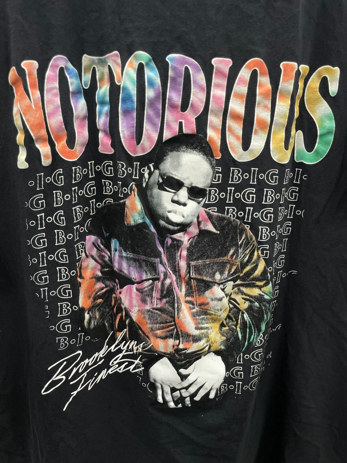 Vintage Notorious BIG Rap Tee Black Hip Hop T-Shirt Sz XL Biggie Smalls 90s