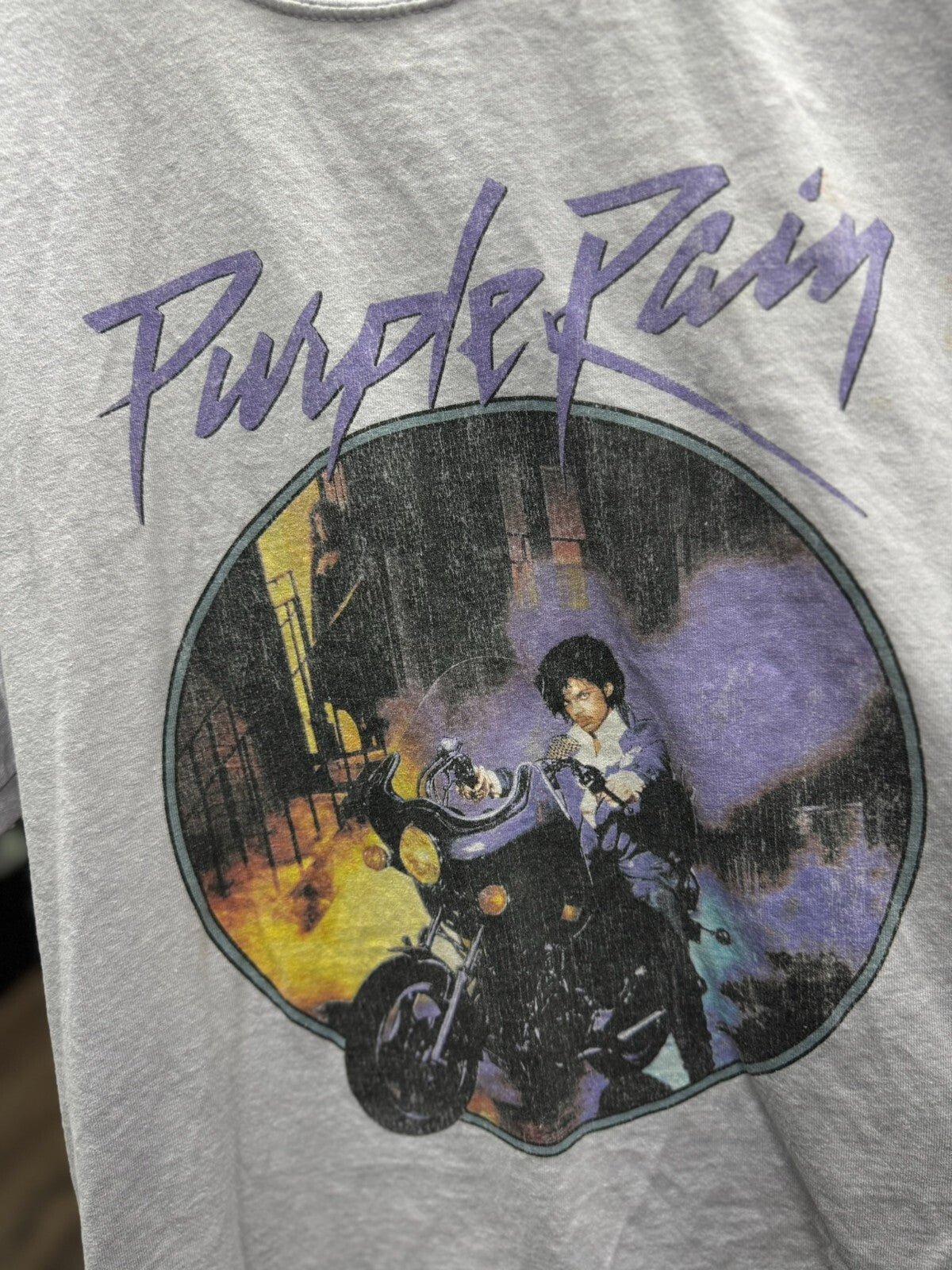 Vintage Prince Purple Rain Graphic Tee XL Gray T-Shirt The Prince Estate Music