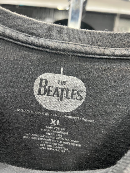 Vintage The Beatles Graphic T-Shirt Men’s XL Black Classic Rock Tee 1960s