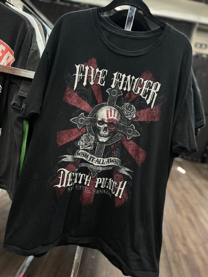 Vintage Five Finger Death Punch T-Shirt Men’s XL Black Metal Band Tee