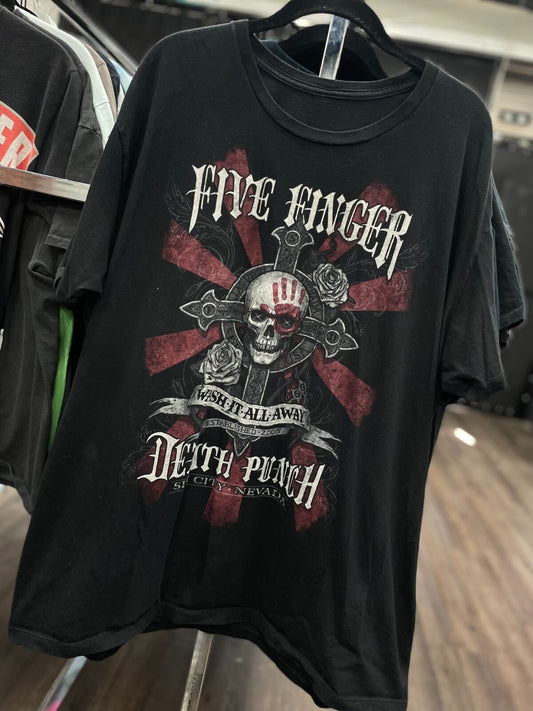 Vintage Five Finger Death Punch T-Shirt Men’s XL Black Metal Band Tee
