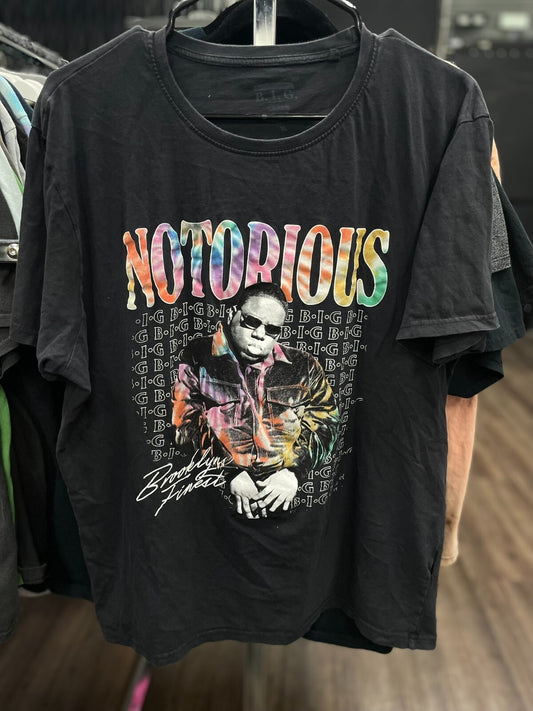 Vintage Notorious BIG Rap Tee Black Hip Hop T-Shirt Sz XL Biggie Smalls 90s