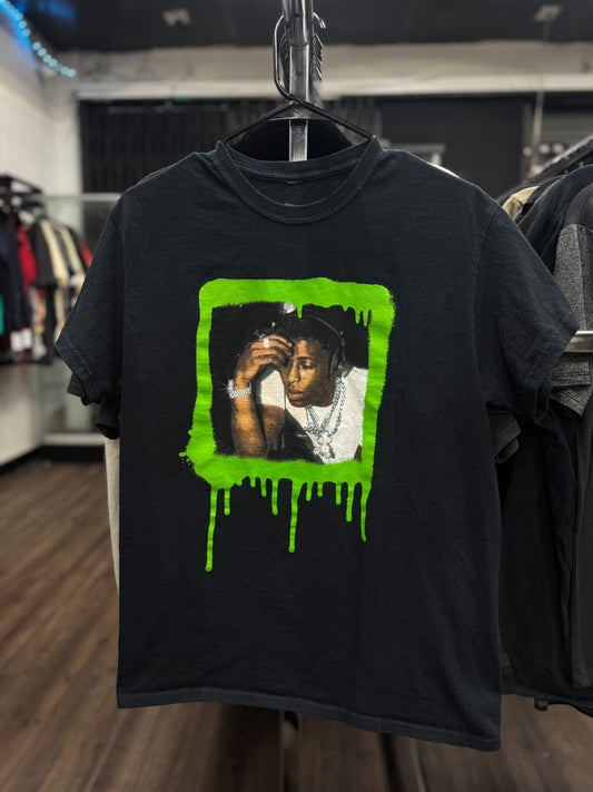 Vintage YoungBoy Never Broke Again Slime Graphic Tee Medium Black Rap Shirt