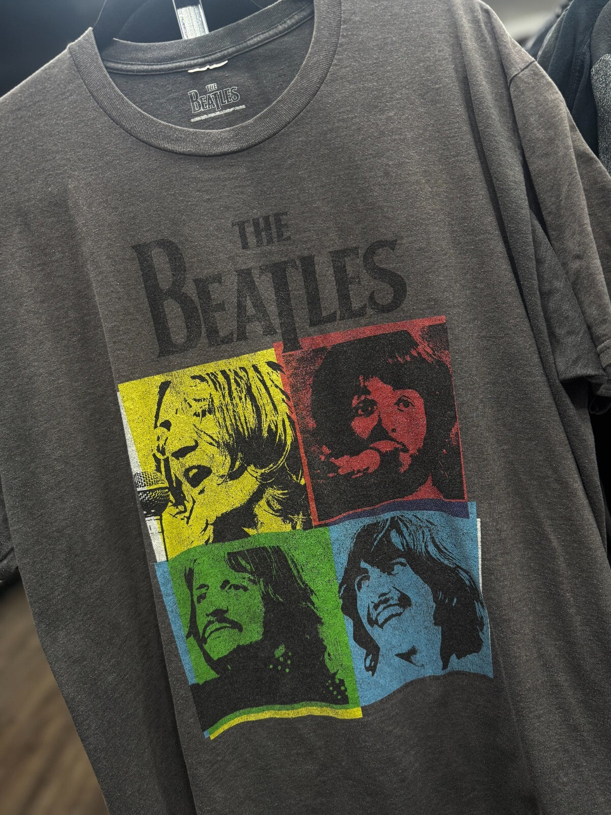 The Beatles XL T-Shirt Multicolor Portrait Graphic Tee John Paul George Ringo