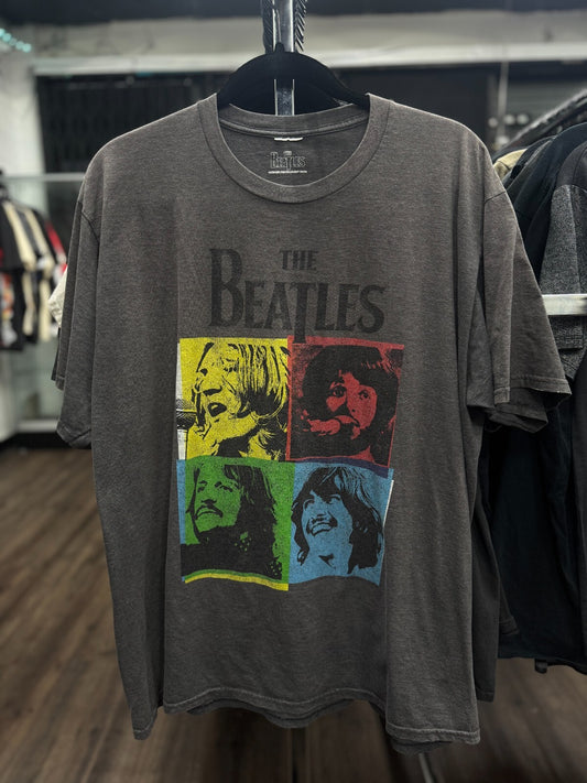 The Beatles XL T-Shirt Multicolor Portrait Graphic Tee John Paul George Ringo