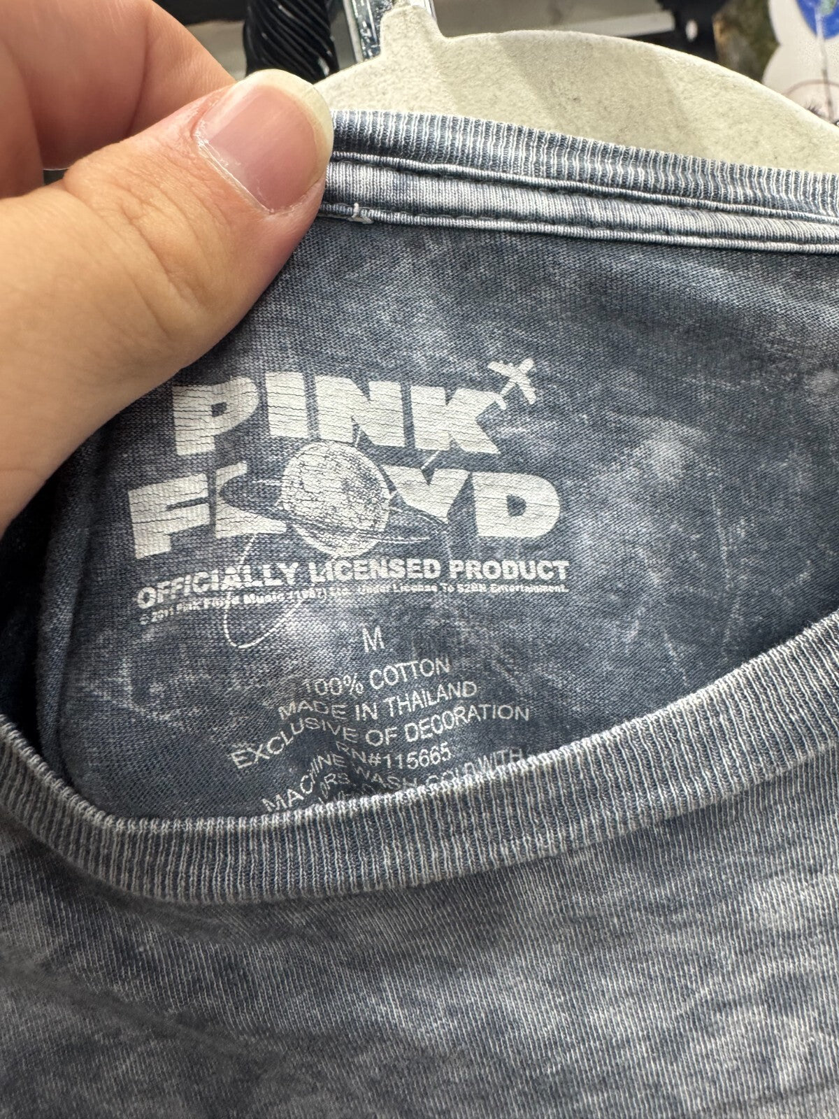 Vintage Pink Floyd Dark Side of the Moon Band T-Shirt Size Medium Gray Graphic