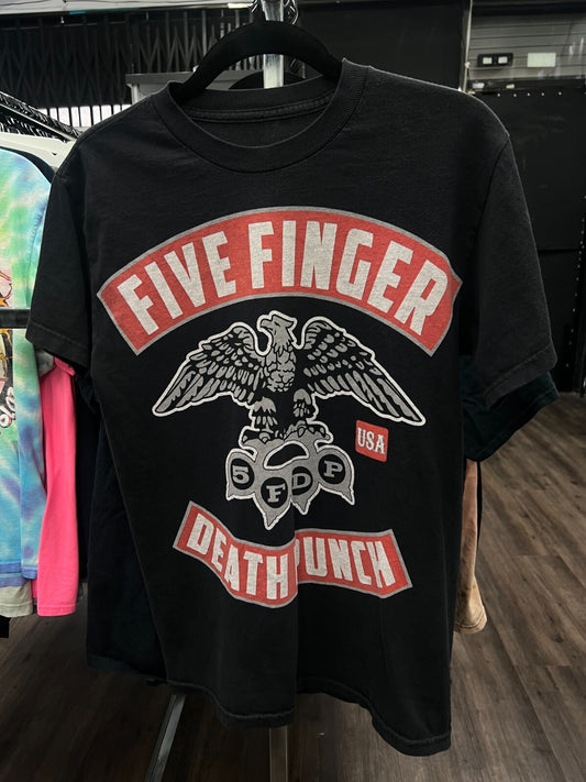 Vintage Five Finger Death Punch Graphic T-Shirt Men’s Medium Black Tee