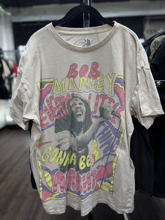 Vintage Bob Marley Zion T-Shirt S/M Gonna Be Alright Reggae Rasta Graphic Tee